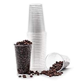 Şeffaf Plastik Bardak 250 cc 50 Adet