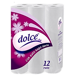 Dolce Kağıt Havlu 12'li Çift Katlı - 48 Adet
